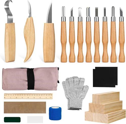 Guía completa del kit de talla de madera TOSUTO de 25 piezas para principiantes y artistas