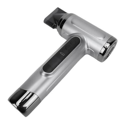 Sxhlseller Secador de Pelo Inalámbrico con Batería de 15600 MAh, Secador Portátil de Viento Frío y Caliente Recargable de 200 W para Viajes y Camping, Diseño USB Gris