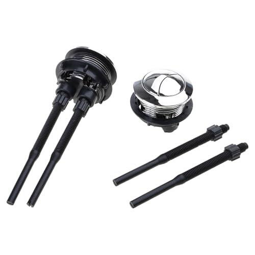 Repuesto de botón de descarga de inodoro de 38 mm, diseño redondo de doble función, instalación simple para baños domésticos, fácil de instalar