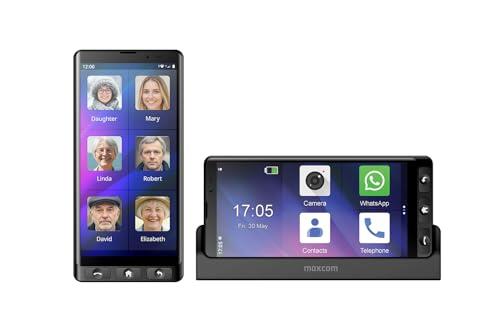 Teléfono Móvil para Personas Mayores MAXCOM MS601, Smartphone para Mayores con Whatsapp, Iconos Grandes, Botón SOS, Pantalla Grande 6”, Base de Carga, Volumen Alto, Android 14, Batería 4000 mAh, 64GB