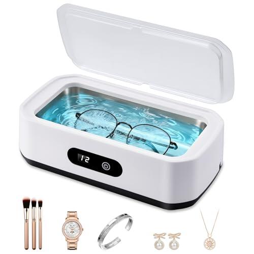 Limpiador Ultrasonidos 650ML Limpiador Ultrasonidos 45K Hz, Limpiador Ultrasónico con 5 Modos de Tiempo y Pantalla Digital, Maquina Ultrasonidos Limpieza para Gafas, Joyas, Relojes