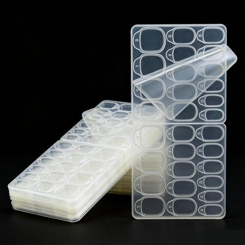 600 Adhesivo de Pegamento para Uñas Doble Cara Transparentes 20 Hojas Uñas Postizas Autoadhesivas Adhesivo Transparentes,Pegamento Falsas Uñas Adhesivas,Cinta de Gel para Uñas Postizas