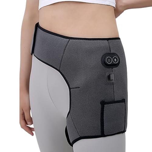 Almohadilla térmica para cadera, masajeador de cadera con calefacción y masaje, almohadilla cálida ajustable, alivio calmante del dolor para articulaciones y músculos, masajeador