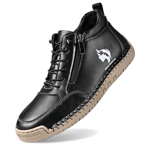Generisch 2026 Modelos Montela Sneakers Mocasines Casual Mujer con Cremallera Correa al Tobillo, Negro , 40 EU Ancho