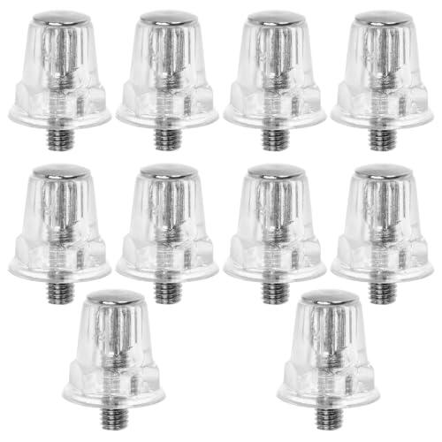 DOITOOL Tacos de Fútbol de Aluminio Transparentes 18 Mm, 10 Piezas Rosca M5 para Botas Deportivas, Clavos Antideslizantes para Fútbol en Terrenos Blandos, Accesorios para