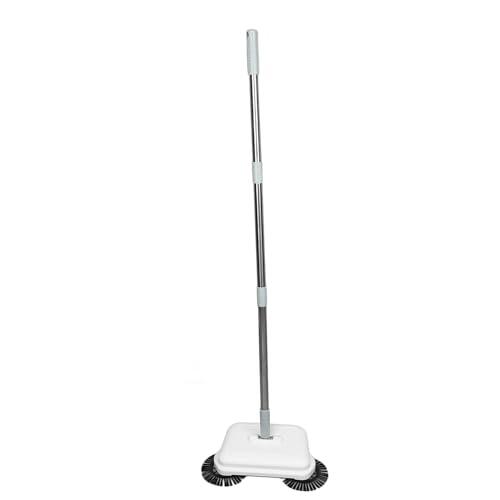 Akozon Barredora de Empuje Manual Trapeador Compacto 2 en 1 Eficiente en 360° para Limpieza en Seco y Húmedo en Pisos Duros - Limpiador de Empuje Manual Plegable para Hogares y Oficinas