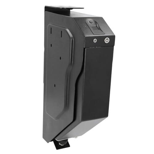 Akozon Caja de Seguridad Biométrica Portátil para Uso en viajes: Caja Fuerte de Seguridad de Acceso Rápido para Vehículos, Mesas de Noche y Protección en Movimiento