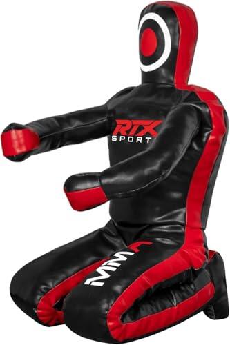 MMA Judo Grappling Dummy Boxing Bag Brazilian BJJ Jiu Jitsu Sentado Posición de Lucha Libre BJJ Dummy Marcial Arts Boxing Box Entrenamiento Dummies Rexine - Sin Relleno
