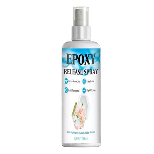 Spray de liberación de moho, 100 ml, antiadherente de secado rápido, herramienta de fundición de resina epoxi, cera de vela, yeso, manualidades, accesorio de proyectos de arte, fórmula fácil de