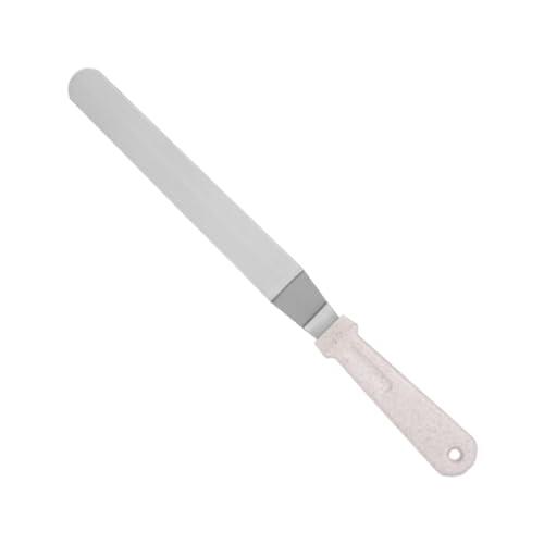 Generico Espátula decoración de tartas – 10,43 pulgadas mango de acero | Herramienta de pulido – Espátula ecológica para extender tartas, casa, pastelería amateur y profesional