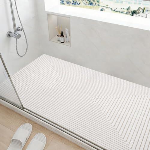 LOMUG Alfombrilla de ducha antideslizante de 60 x 120 cm, alfombrilla antideslizante para ducha, de secado rápido, suave y cómoda, con orificios de drenaje, de PVC, para ducha y zonas húmedas