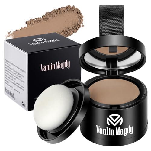 ALIIP Sombra para el Cabello, 4g Retocador de Raíces en Polvo Corrector de Raíces, Polvo para la Línea del Cabello Debilitado, Hairline Powder para Cubre Rápidamente Canas Mujer y Hombre(Marrón Claro)