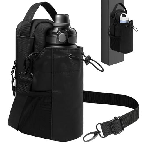 Alaoo Bolsa Botella Magnetica,Bolsa de Gimnasio Magnética,con Correas de Hombro Ajustables,para Senderismo Campamento Caza Viaje,A