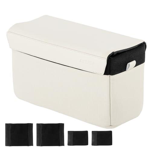 AMBITFUL Inserto de cámara D1 Cube, organizador acolchado mediano/grande con divisores para DSLR sin espejo, negro/albaricoque (beige, M (5.2 L))