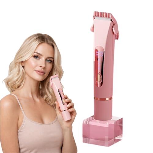 Ephra Afeitadora Mujer - Depilación 2-en-1 Precisa y Suave, Ideal para Pieles Sensibles Sin Irritaciones ni Vellos Enquistados, Ephra Depiladora Intima, Portátil y Carga Rápida USB-C (Rosa)