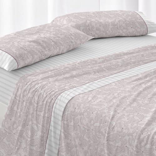 Burrito Blanco | Juego de sábanas Algodón | Cama de 135cm. (+Medidas Disponibles) | Diseño 636 | Color Nude (135x190/200cm.)