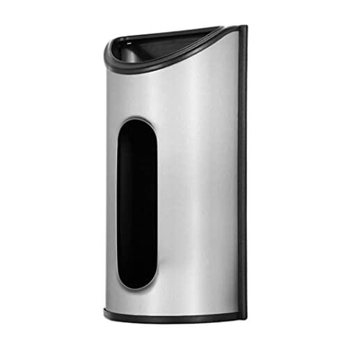 Whyzsjnclg Dispensador de Bolsas de plástico, Soporte para Ahorro de Bolsas de comestibles montado en la Pared de Acero Inoxidable, 31x17x9cm, dispensador Portador