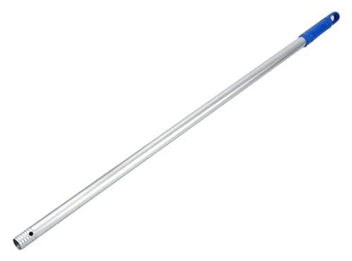 Sanjoma Palo de escoba o fregona, de Aluminio Anodizado 1,50 m Espesor 1 mm Mango Azul con Agujero (1)