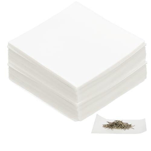 PATIKIL 1000 Hojas De Papel De Pesar De Celulosa 2x2 Pulgadas Papel De Pesar Para Laboratorio No Pegajoso Y No Absorbente Para Muestras De Transferencia En Balanzas Color Beige