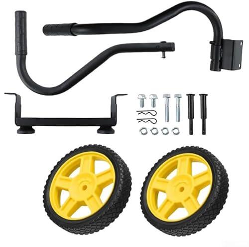 UrbanHui Kit de rueda de generador con asa para generadores de 2800-4750 W, rodillos de plástico resistentes para un fácil transporte y almacenamiento, amarillo