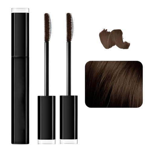 LAKPYN 2 Piezas para Aclarar Cabello Blanco, Relleno para Barba Hombre, Soluble en Agua y Lavable, Aclarado Rápido de la Raíz, Unisex (Marrón)