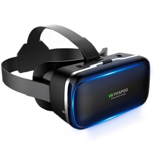 FIYAPOO Gafas VR 3D para Movil, 3D Gafas Realidad Virtual,HD VR para Películas & Juegos, Compatible con la Mayoría de Móviles (4,7-6,7 Pulgadas)