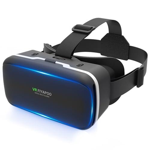 FIYAPOO Gafas VR 3D para Movil, 3D Gafas Realidad Virtual,HD VR para Películas & Juegos, Compatible con la Mayoría de Móviles (4,7-6,7 Pulgadas)