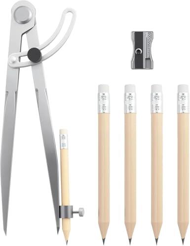 Compás puntiagudo de 200 mm, de ajuste rápido, 200 mm, con soporte para bolígrafo, juego para carpintería, carpintería, accesorios de arquitectura
