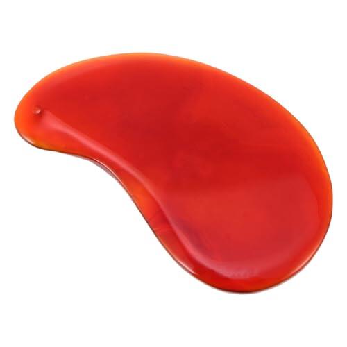 NIYANGLE Placa Raspadora Facial de Gua Sha de Gran Tamaño de Ágata Roja para Masaje Corporal y Facial, Herramienta de Masaje Reafirmante y Relajante, Adecuado para Color Aleatorio