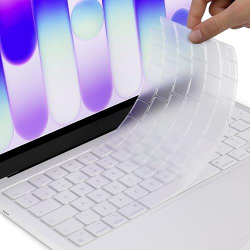 Arisase Funda de teclado de TPU ultrafina para MacBook Neo de 13 pulgadas con chip A18 Pro 2026, suave, impermeable, a prueba de polvo, accesorios de teclado EU/UK (transparente)