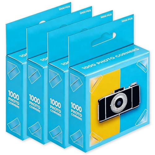 Lwezgi 2000 esquinas de fotos autoadhesivas, transparentes, para fotos, álbumes, álbumes de recortes, manualidades, álbumes de fotos, accesorios para álbum de fotos