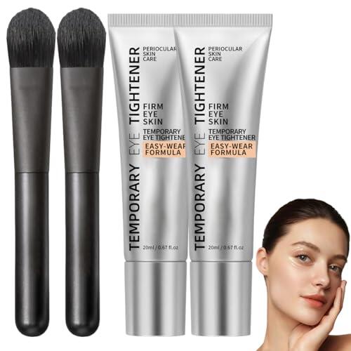 Gel Tensor de Ojos Instantáneo con Aplicador, Crema Efecto Lifting para Bolsas y Ojeras, Alisa las Líneas de Expresión, 2 Unidades con Pincel
