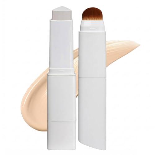 Base de Maquillaje en Barra Coreana con Cambio de Color, Stick Foundation Adaptable a tu Piel, Acabado Natural, 1 Unidad (Blanco)