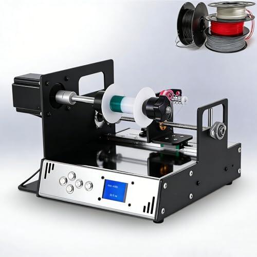 HaiZethonic Máquina Enrolladora Cables,Bobinadora Automática CNC,con Alineación Automática Cables,Opera 900 RPM,Bobinado Automático,Ideal para Bobinas,Hilos/Pesca/Hilos/Seda