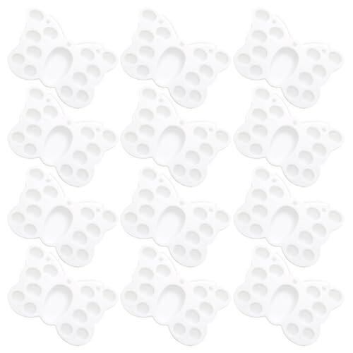 Cabilock Paleta de Pintura Multifuncional con Diseño de Alas, 12 Bandejas para Mezcla de Colores, Herramienta de Mezcla de Pigmentos Ligera y Portátil, Adecuada para Acuarela y Pintura