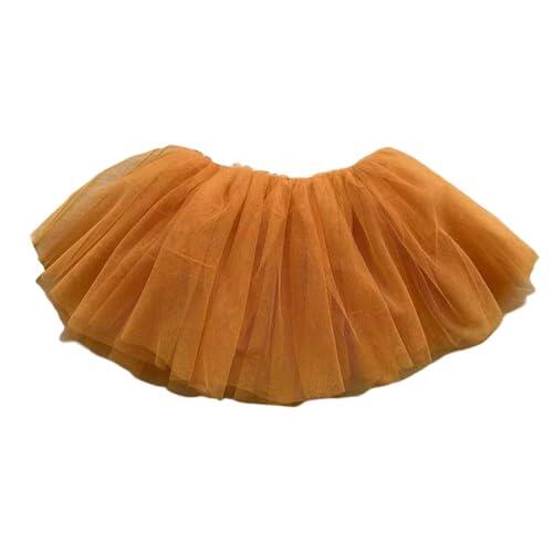 Genérico Falda Niña Falda de Ballet para Niñas con Cuatro Capas de Tul para Espectáculos y Danza Nacional (Gold, 9-11 Years)