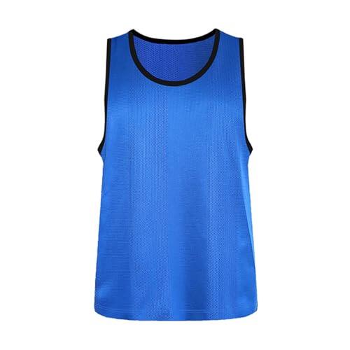 Generisch 2026 Chaleco sólido sin mangas Tops Casual Popularidad lateral Tenedor ancho Fitness Deportes Ropa Chaleco Suelto, azul oscuro, 10-15 años