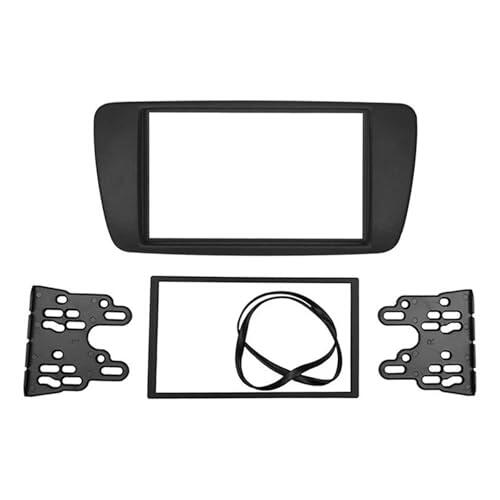 Panel estéreo Marco Fascia para Seat para Ibiza 2008 2009 2010 2011 2012- Adaptador 2 DIN Panel Embellecedor CCD Interfaz Estéreo Radio Coche Panel Fascia