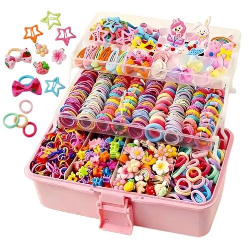 Juego De Pasadores Para El Cabello Para Niñas - 618 Pasadores Elásticos, Accesorios Para El Cabello Para Niñas Con Pinzas De Peinado Coloridas | Bonito Kit De Decoración De Vestidos Para Carnaval, Cum