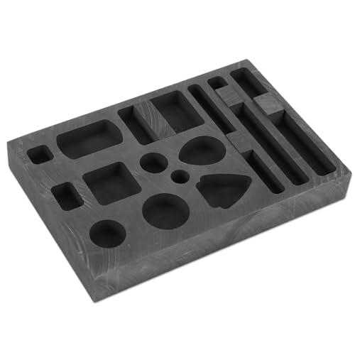 Molde de Lingote de Grafito 14 en 1, Molde Fundición Aleación Alta Temperatura para Fundición y Refinación Metales Suministro para Fabricación Joyas DIY