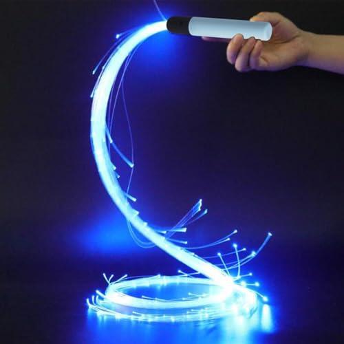 Látigo de baile con luz LED, 7 colores, accesorios giratorios luminosos, accesorios de festivales de música para conciertos de Navidad, accesorios reutilizables de carnaval para bailar