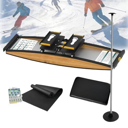 Ski Simulador de esquí Ski Erg Máquina para Fitness máquina esquí de Interior Entrenamiento de Alta Resistencia Ejercicios de Equilibrio Corporal Completo de Musculación y Cardio