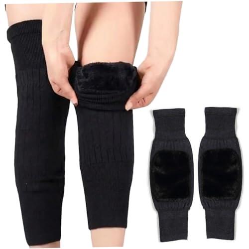 Calentadores de Rodilla, Calentadores de Rodilla, Calentador térmico de Lana de Cachemira de Invierno, Mangas elásticas y cómodas para Las piernas para Hombres y Mujeres, Deportes Uso Diario