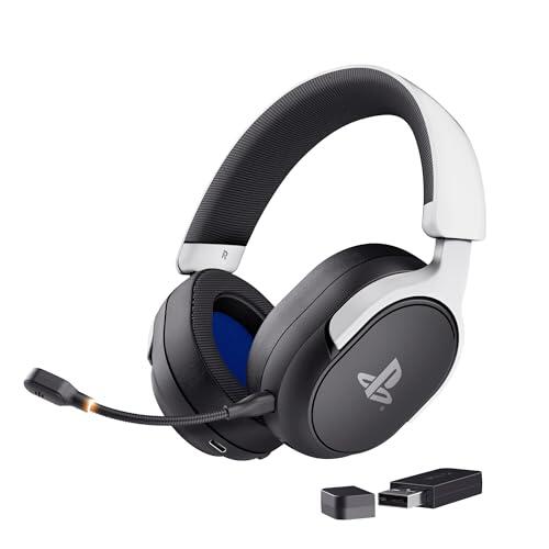 GXTrust Forta Cascos Inalámbricos Licencia PlayStation 5, Negro/Blanco