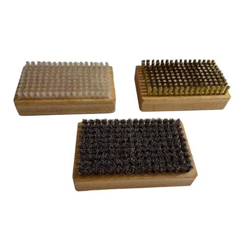 Genérico Kit de Cepillo de para esquí, Juego de cepillos para Snowboard, Herramienta de Endo con Cepillo de latón y Crin de Nailon
