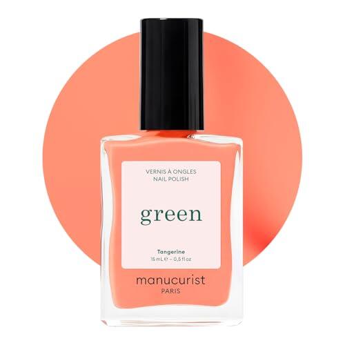 Manucurist - Green Smalto Unghie Tangerine - Arancione Neon Chiaro - Smalti per Unghie classico 9-Free - Vegano e di Origine Biologica (80%) - Manicure Professionale - 15ml - Nail Polish