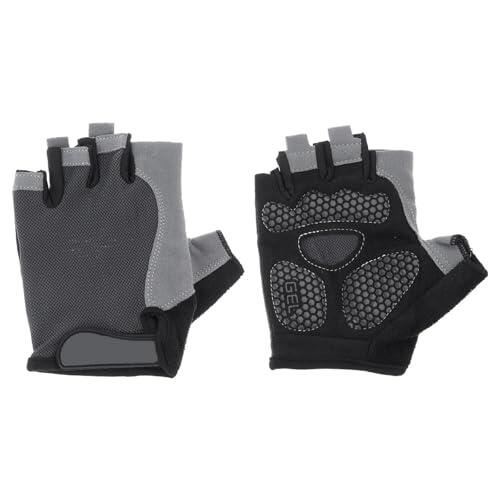 NUEAYMS Guantes de medio dedo resistentes al sol, tejido de poliéster transpirable, antideslizantes, ergonómicos, perfectos para entrenamiento de escalada, protección solar de medio dedo