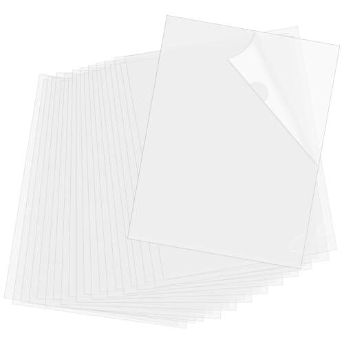 120 fundas para documentos A4, extrafuertes de 180 µ, fundas transparentes laterales abiertas y fundas para folletos para oficina, escuela, archivo, presentación