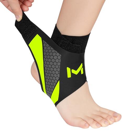 Beugo Tobillera para Esguince, Tobillera Deportiva, Lateral Tobilleras Esguince Ajustable, Diseño en Y, Ankle Support Protector Par Unisex para Deporte Correr Fútbol, Tamaño único, Negro y verde