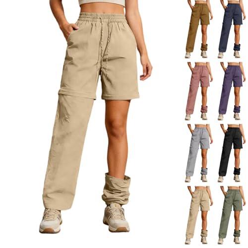 Pantalones de senderismo para mujer, pantalones de trekking, pantalones de jardín, pantalones de exterior, con cremallera, pantalones de trekking, pantalones de jardín, transpirables, pantalones de